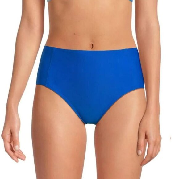 DKNY High Rise Solid Bikini Bottom-Color: LAPIS-Large-NWT - Picture 1 of 14